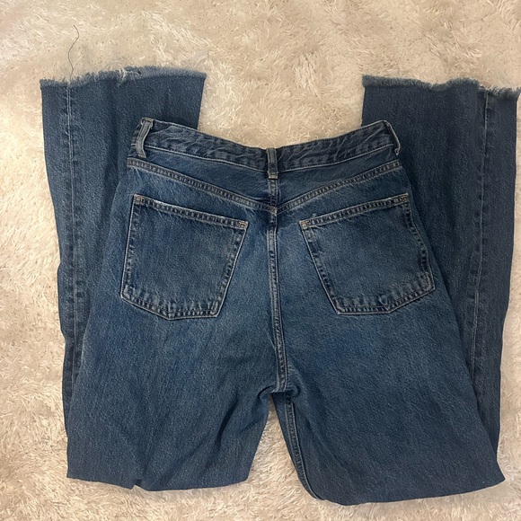 Zara wide leg high rise Jean medium wash size 10 - Picture 5 of 5